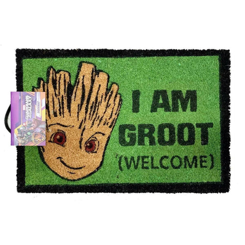 MARVEL 'I AM GROOT (WELCOME)' COIR DOOR MAT - OFFICIAL LICENSED