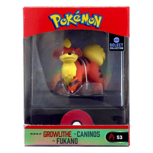 Wicked Cool Toys Pokemon Select Collection Growlithe Figure with Case NEW