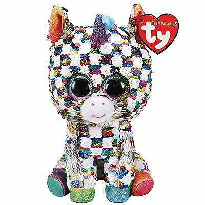 TY Beanie Boos Flippables Sequins Regular Cosmo Unicorn