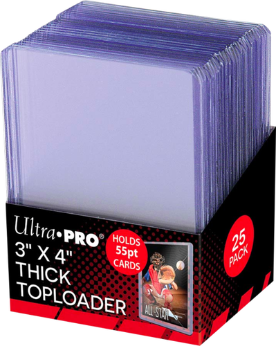 Ultra Pro - 3” x 4” Thick 55pt Card Top Loader (25 Count)