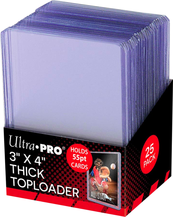Ultra Pro - 3” x 4” Thick 55pt Card Top Loader (25 Count)