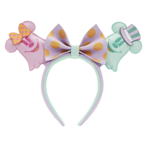 Disney - Pastel Ghost Minnie & Mickey Mouse Glow in the Dark Faux Leather Headband