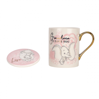 Disney DUMBO - GRANDMA I LOVE YOU Gift MUG & COASTER SET GIFT BOXED