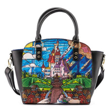Beauty and the Beast (1991) - 30th Anniversary Belle Castle 10” Faux Leather Crossbody Bag LOUNGEFLY