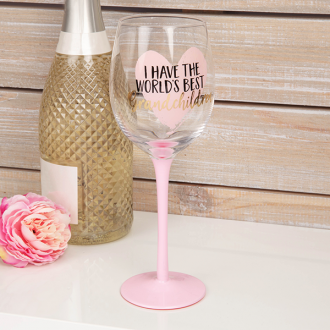 WINE GLASS LARGE: WORLD'S BEST GRANDCHILDREN